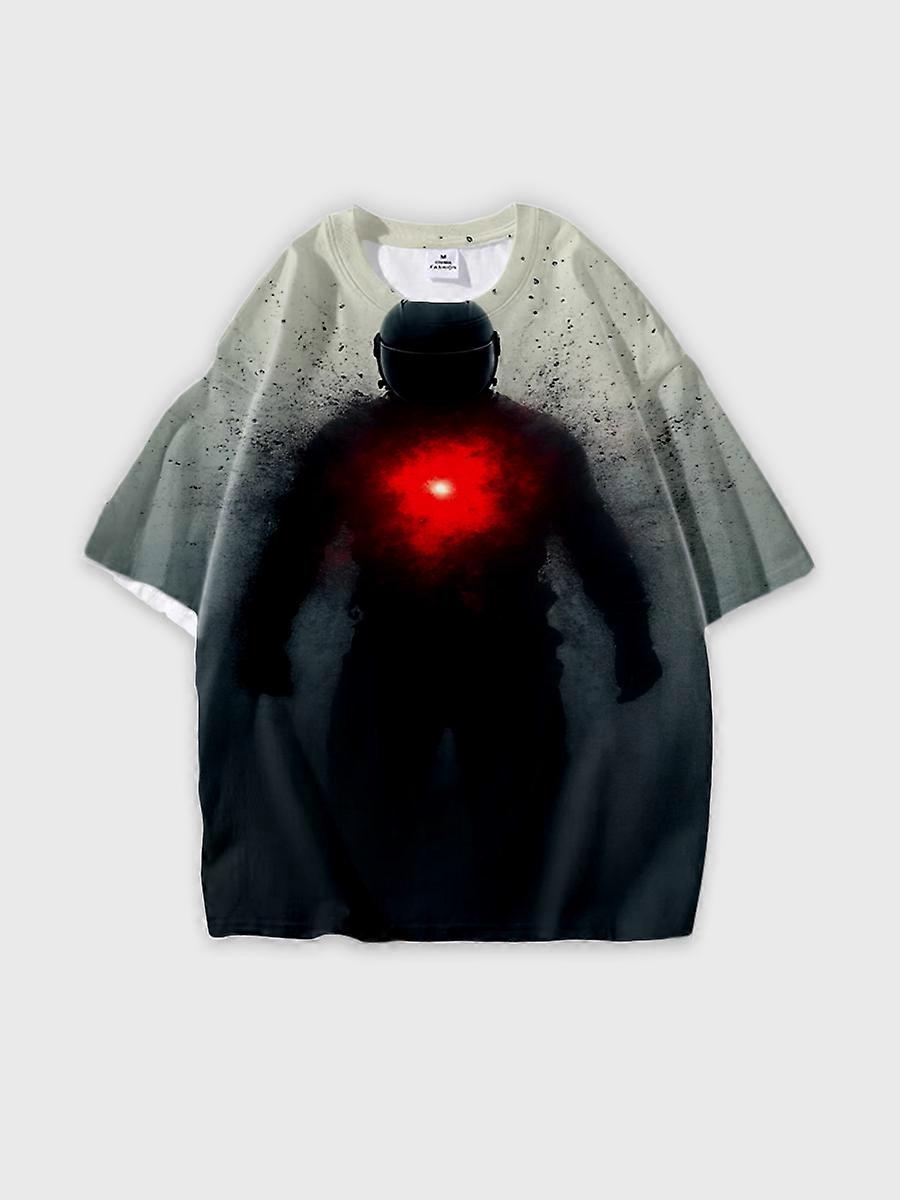 T-shirt round neck Pattern loose short sleeve JW2415