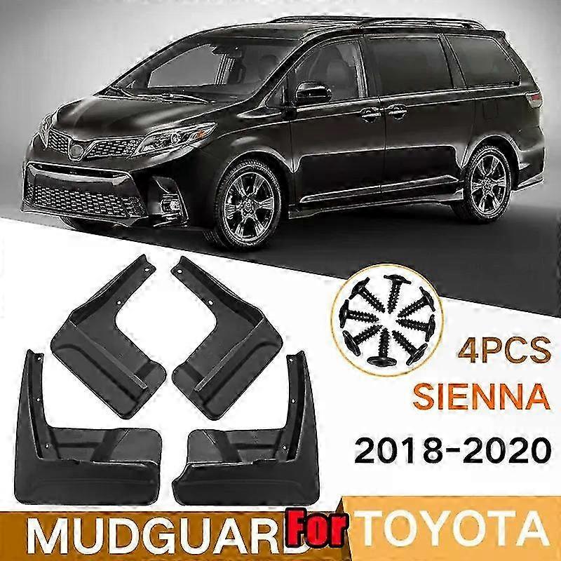 Mudflaps & Splash Guards Compatible with Toyota Sienna 2008-2022 - 4-Piece Mud Guard Fender Set for Ultimate Protection