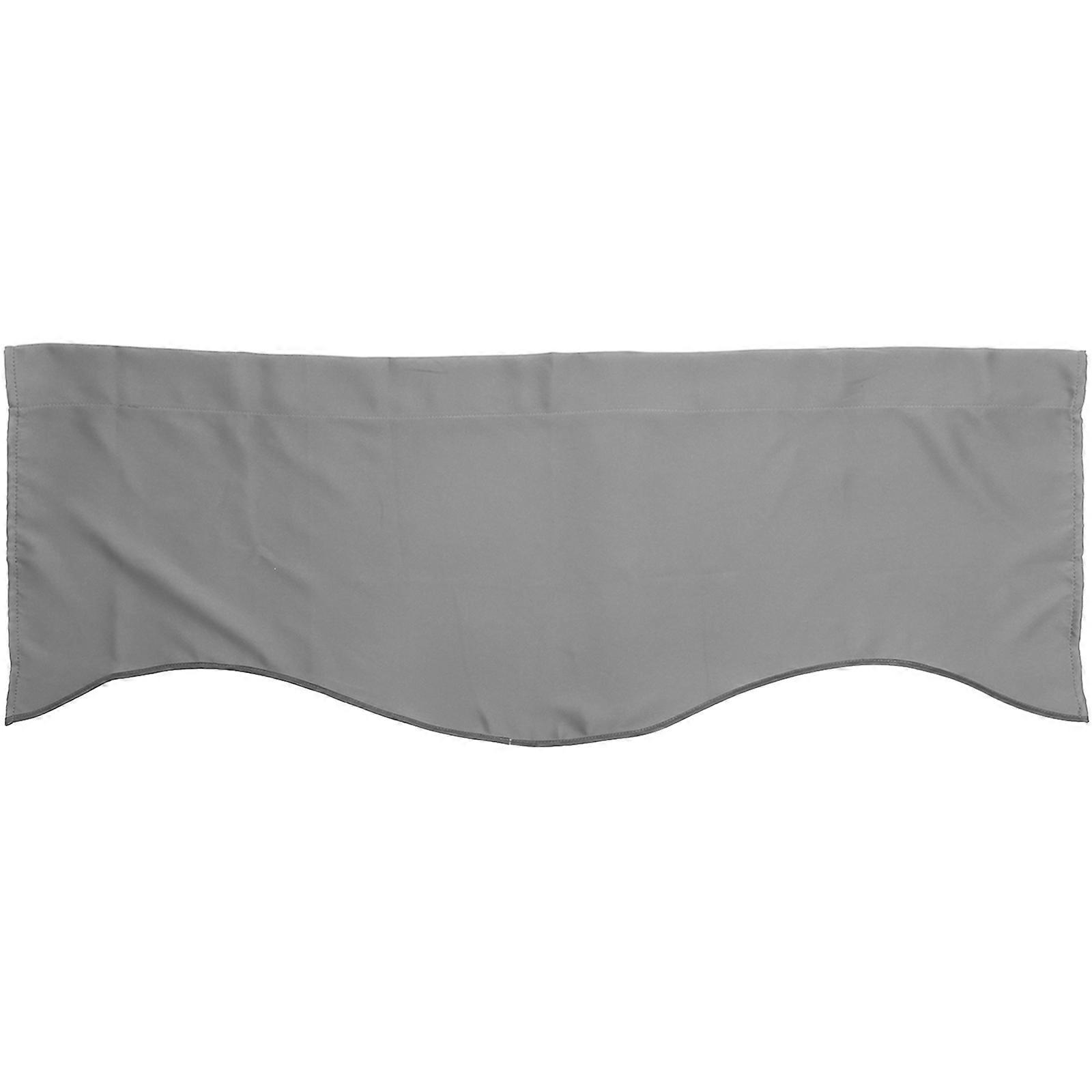 Window Valance Polyester Blackout for Kitchen and Living Room 132X46cm Dark Grey Simple and Generous 1Set