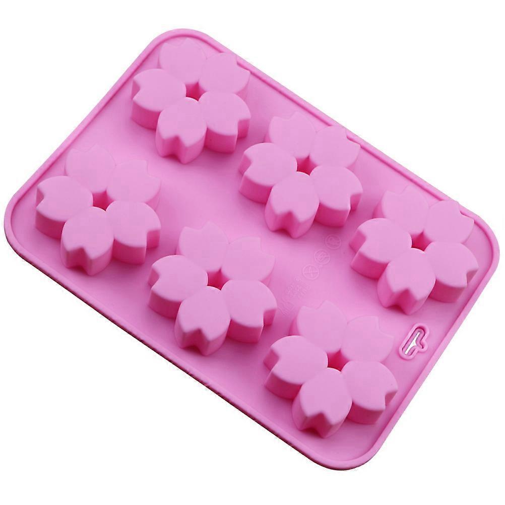 Cake Fondant Silicone Molds For Parties Decorative Mousse Cakes Non-Stick Pink 23 x 17 x 2.5cm 6Pack