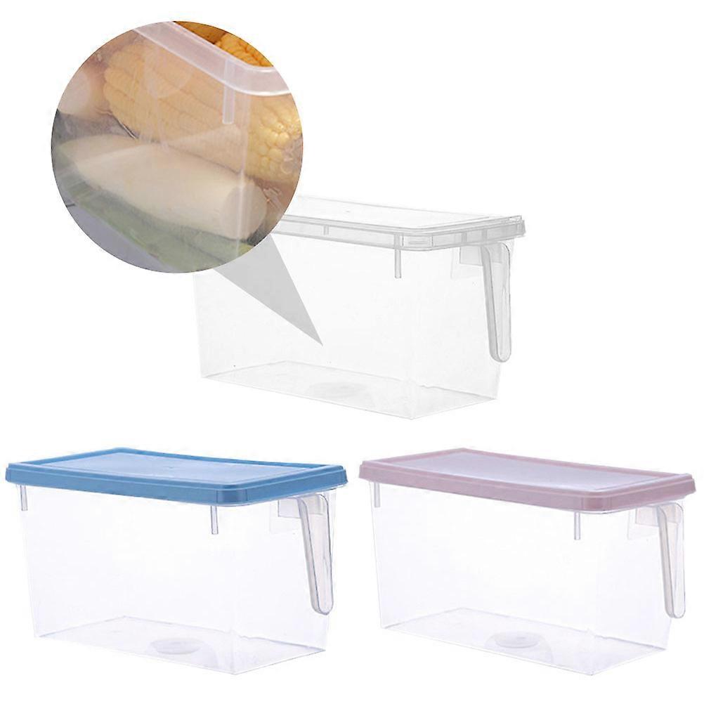 Food Storage Container Preservation Sealed Box Refrigerator Use Transparent 29x15cm Keep Food Fresh 3Pack