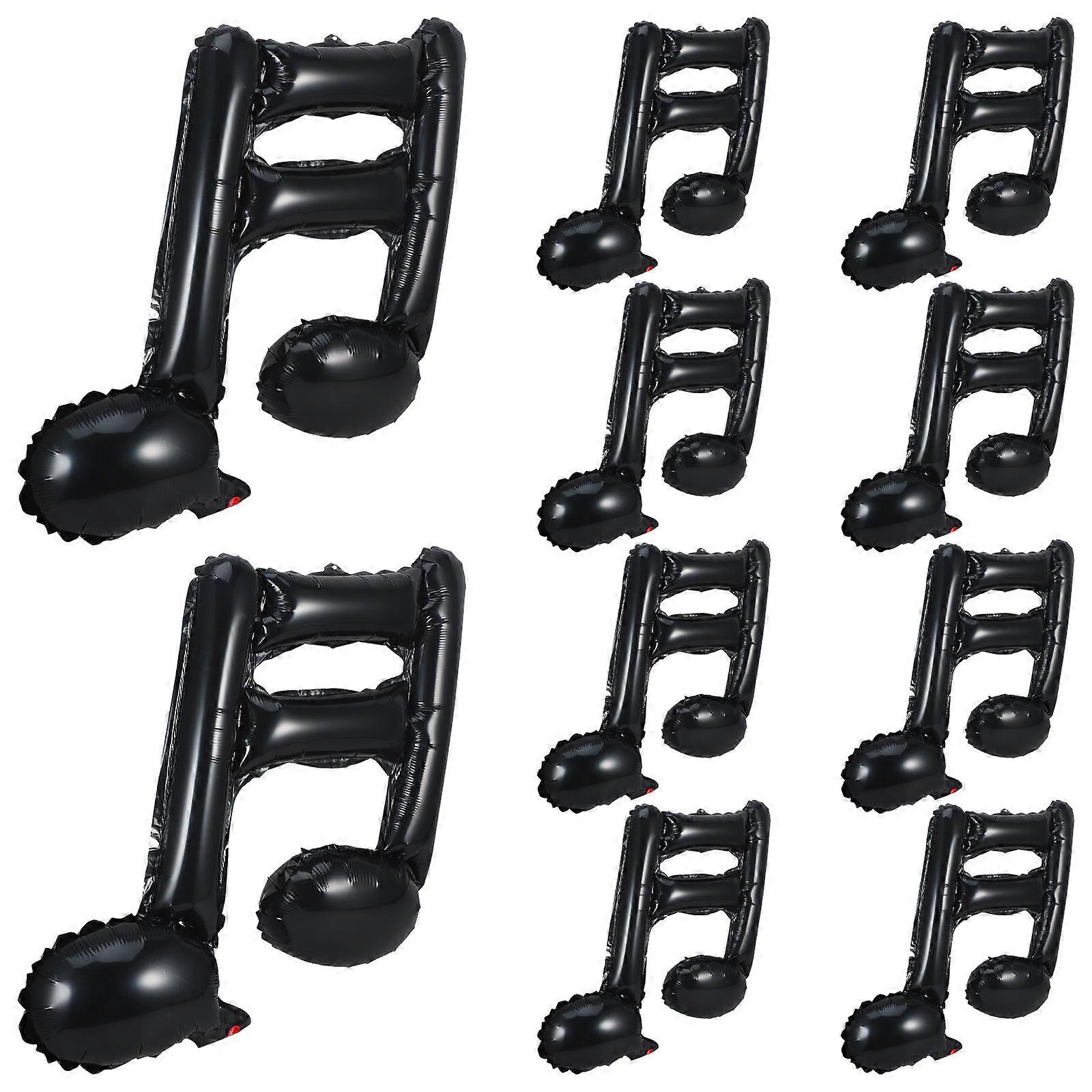 Party Musical Note Balloons Inflatable For Parties Black 10Pcs