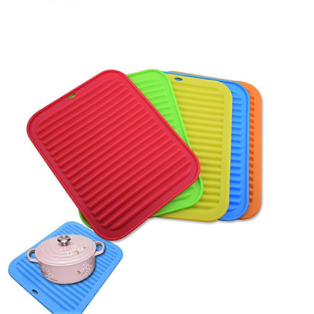 Countertop Protector Mat Silicone Pad Air Circulation Kitchen Use Sky Blue 30x23x0.6cm 1Pack
