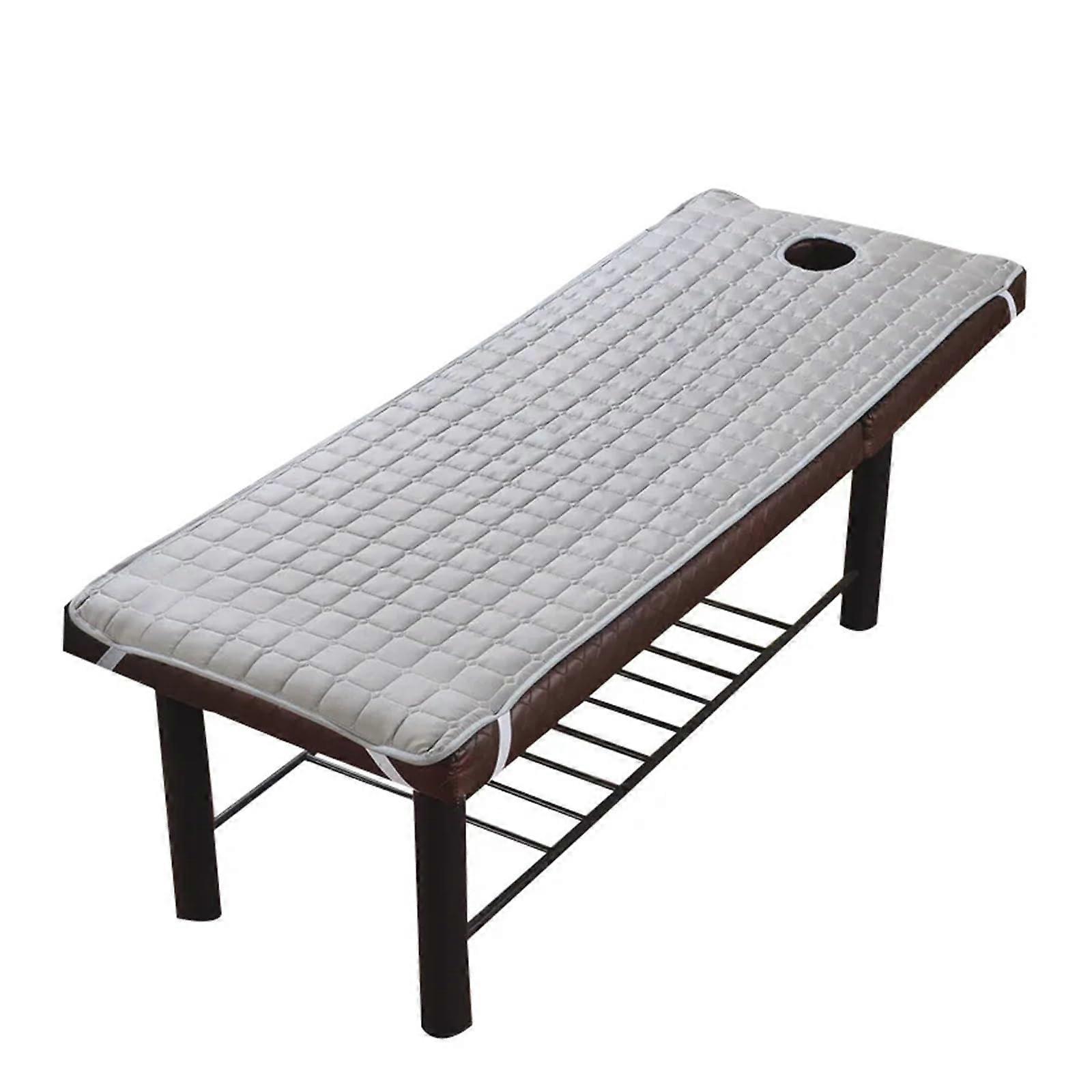 Massage Table Sheet Soft Polyester, Elastic SPA Cover, Salon Couch Grey 180X60CM