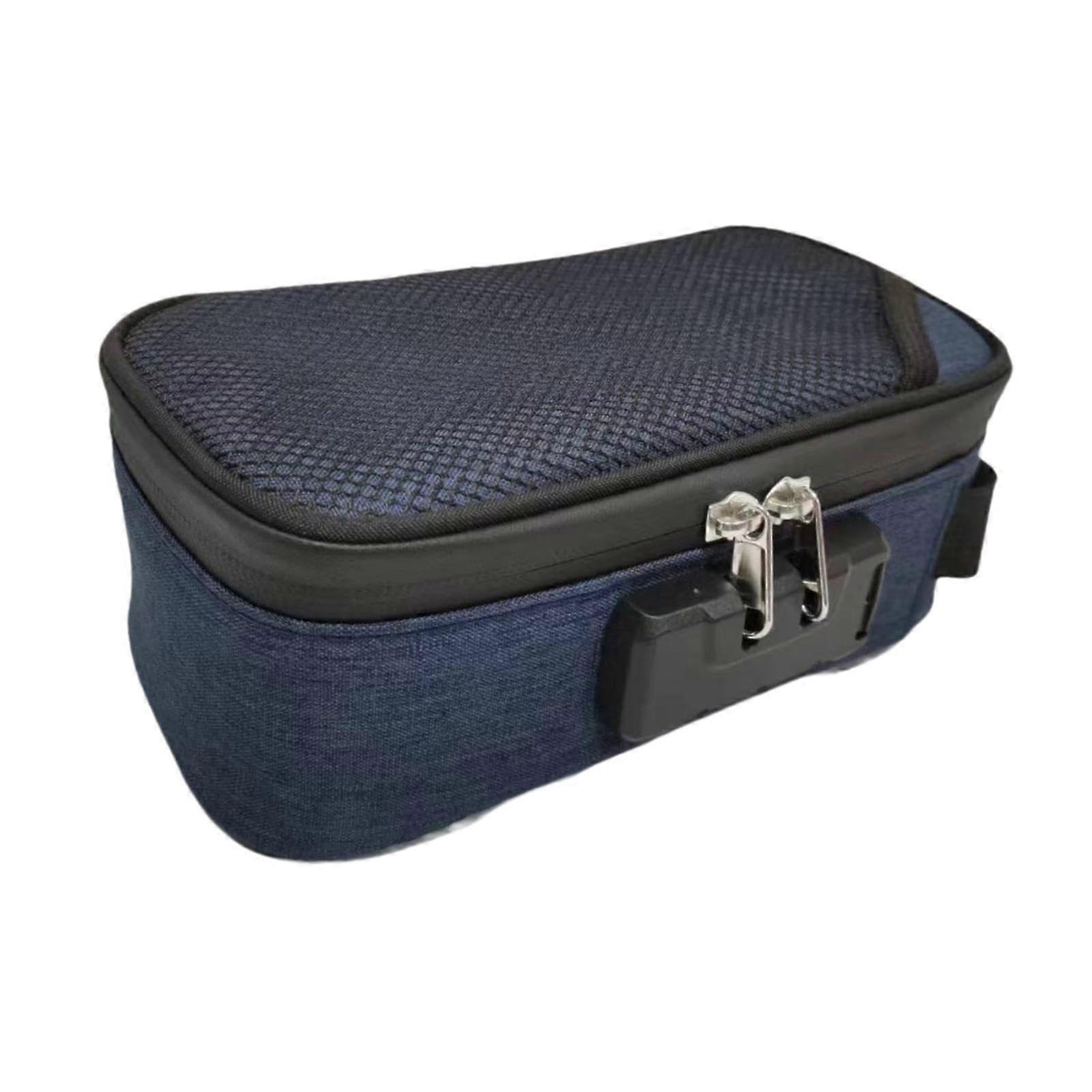 Odor-Proof Bag with Combination Lock, Durable Outdoor Fanny Pack for Festivals, Unisex, Dark Blue