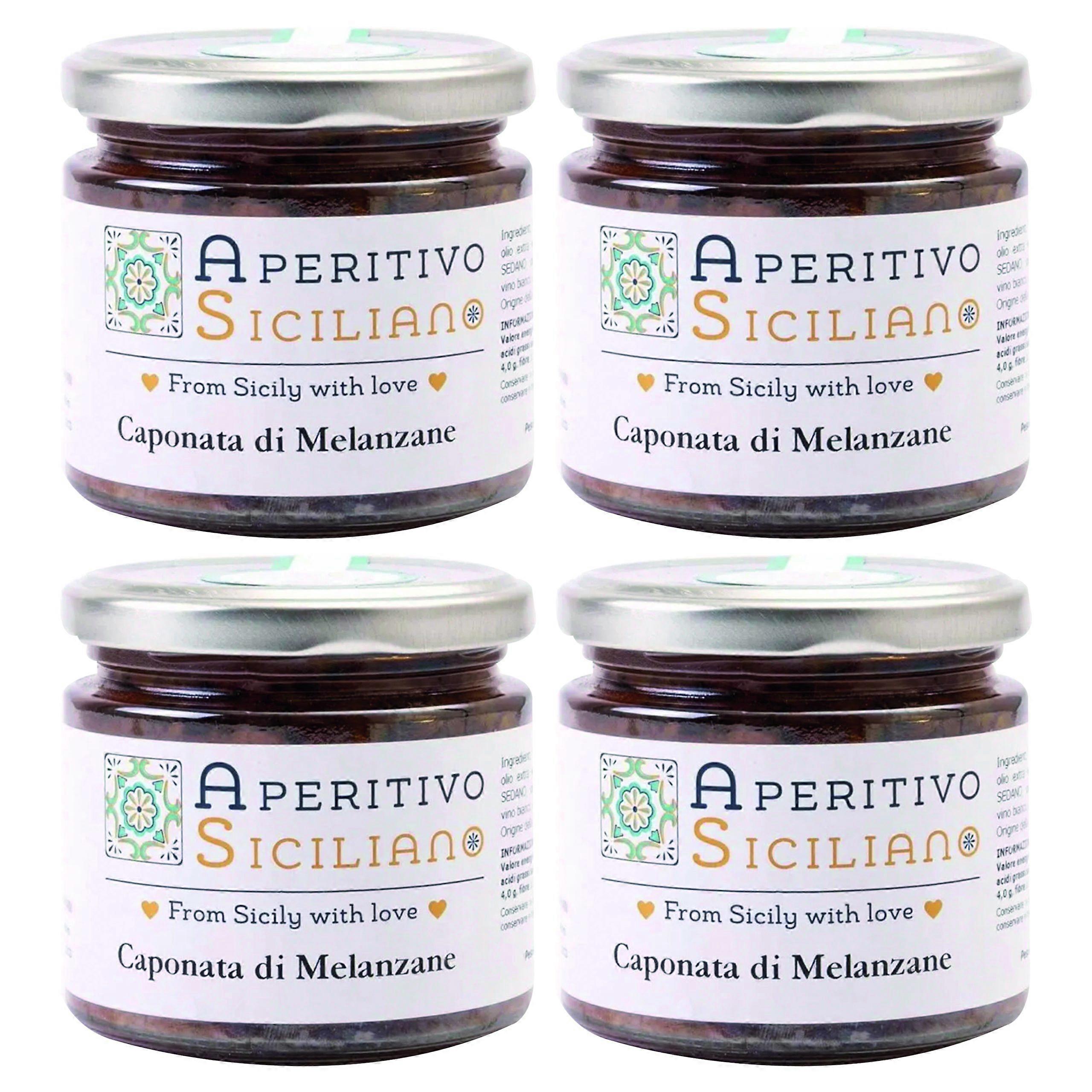 Siciliaanse Aubergine Caponata - 4 potjes van 180gr