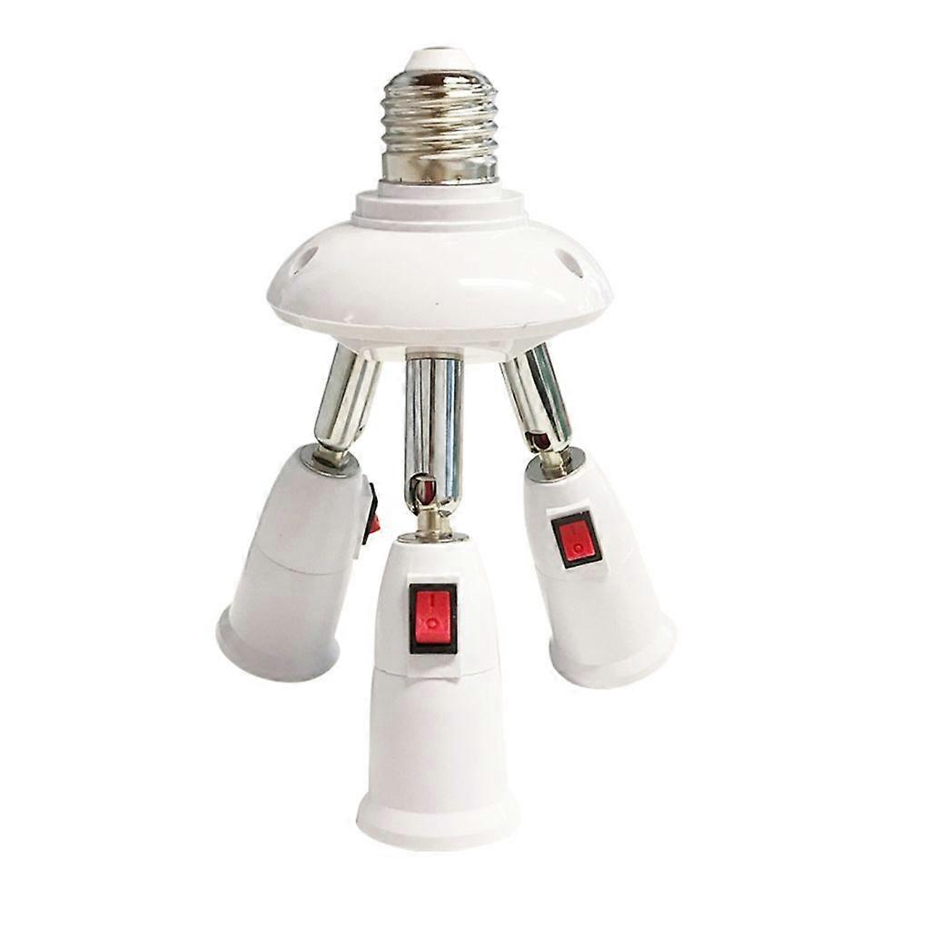 360 Degrees Adjustable E27 Splitter Socket Adapter For Office Hallway