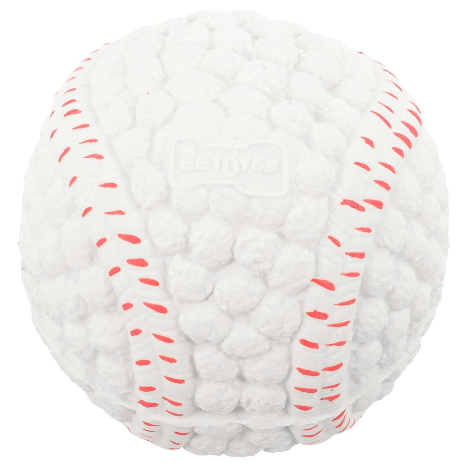 White Rubber Puppy Teething Ball for Pet Use Helps Clean Teeth and Relieves Boredom