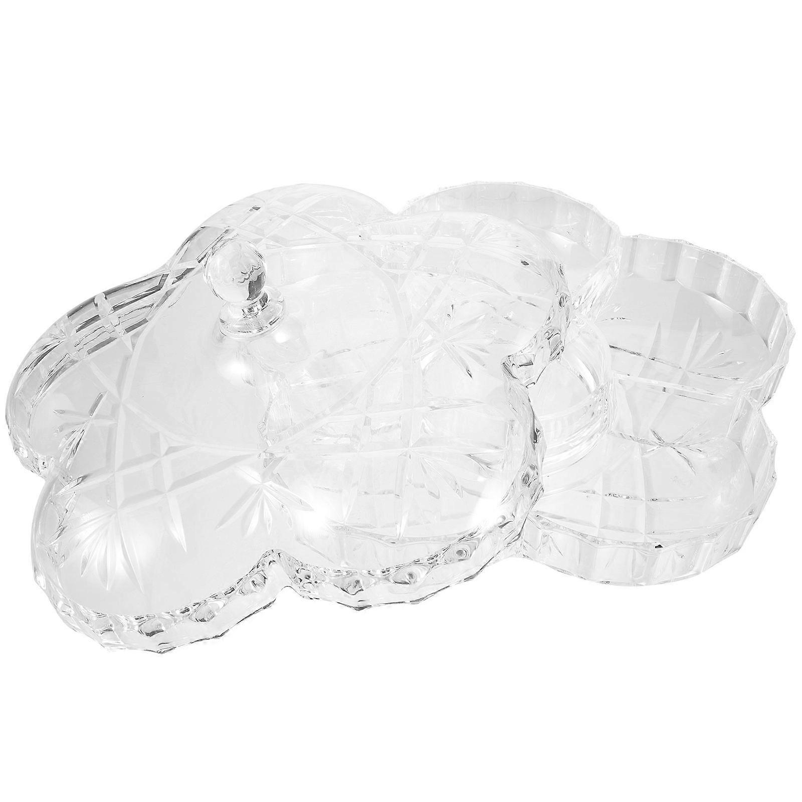 Fruit Storage Holder Clear Serving Dish Home Use 30X30X14CM PP 1Pcs