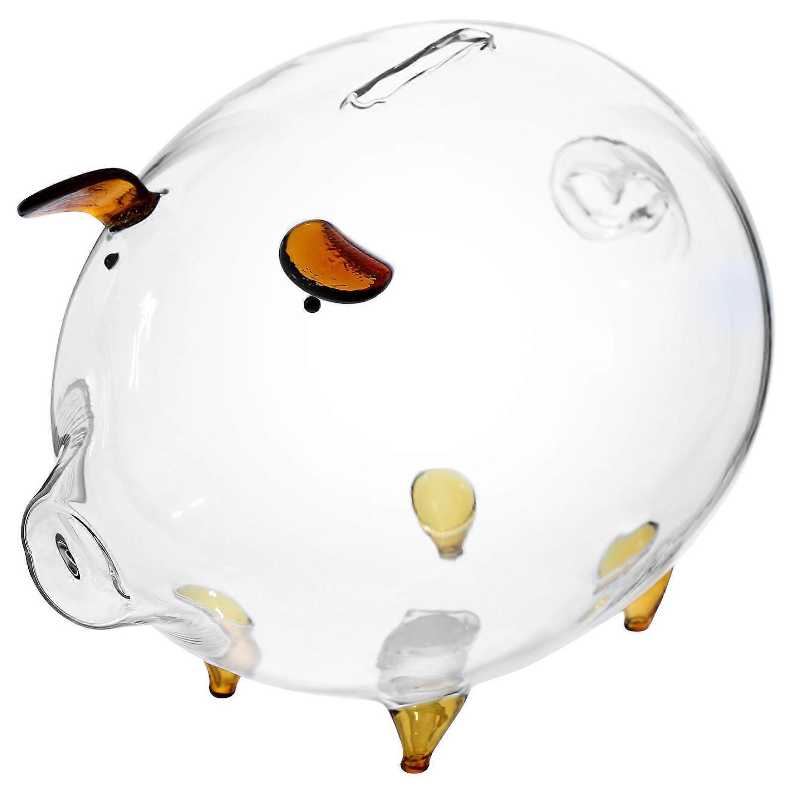 Stylish Transparent Piggy Bank, Pig Shaped Glass Coin Box for Desktop Decor and Daily Savings – Ideal for Home and Office Use