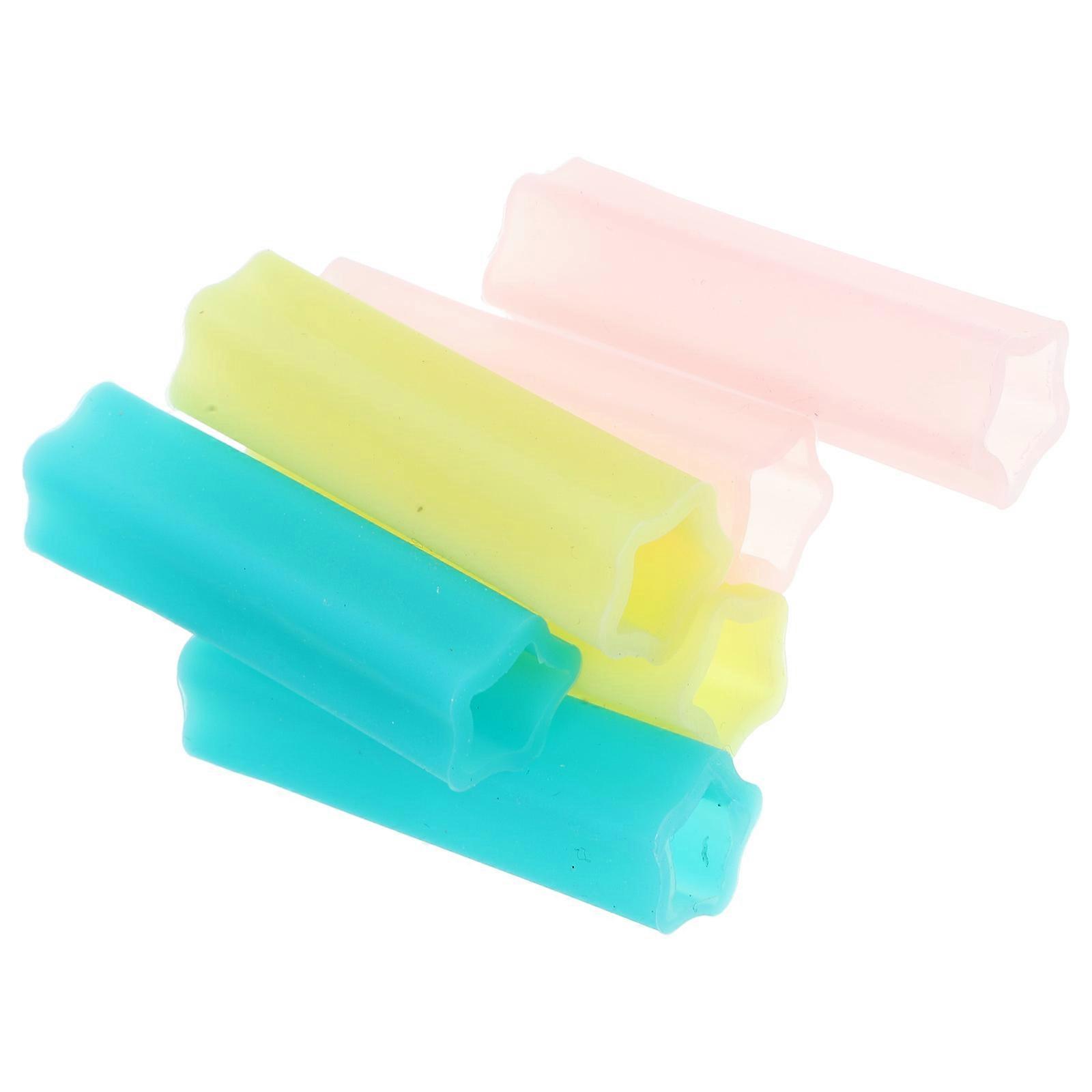 12pcs Assorted Silicone Cuticle Trimmer Handle Cover Nonslip Protection for Manicure Tools
