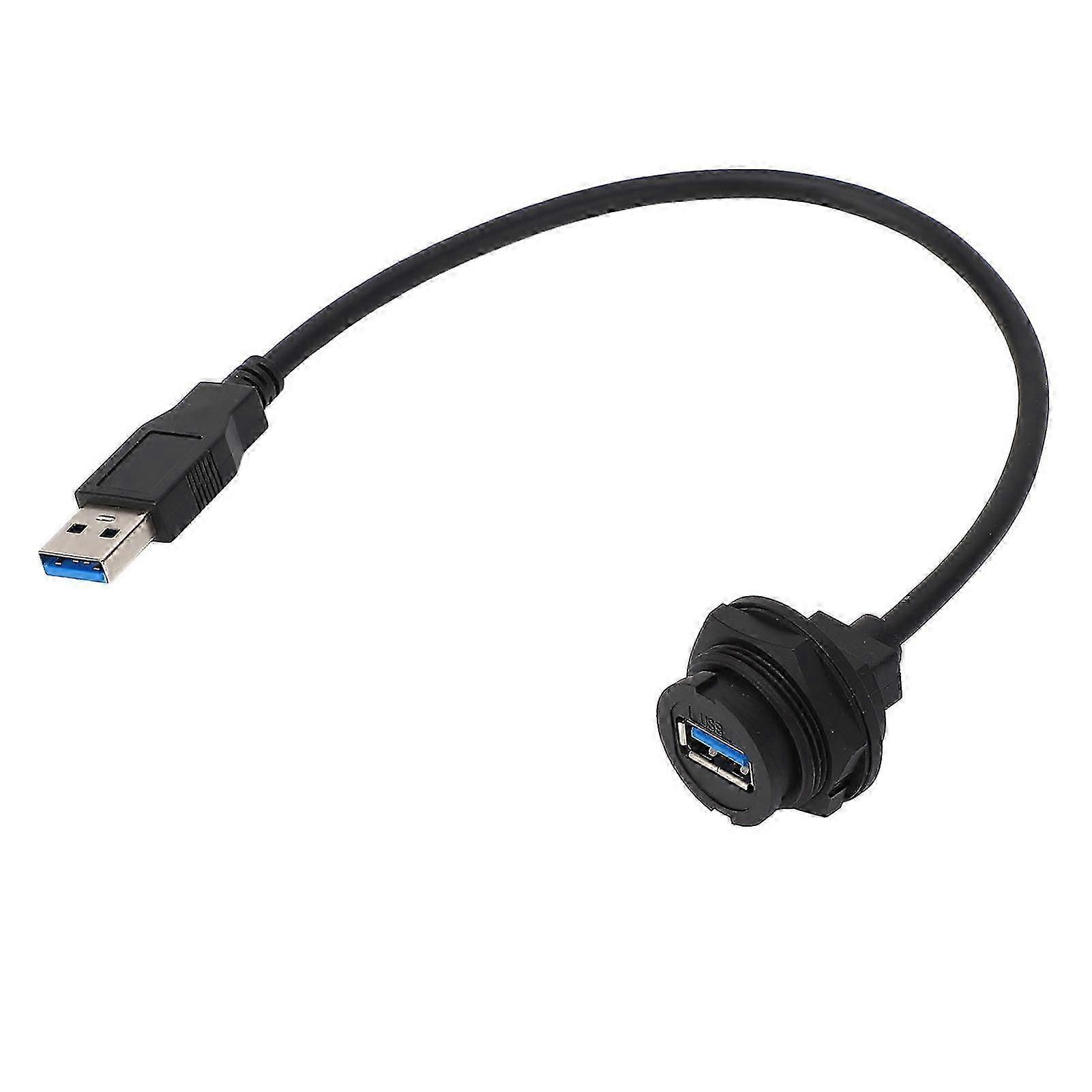 Waterproof USB 3.0 Panel Socket with 0.3m Extension Cable for Secure Data Connection