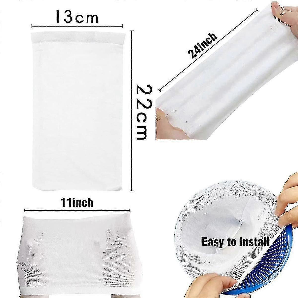 60 Pack Above Ground and Inground Pool Skimmer Filter Bags with Net for Pool Skimmer Basket