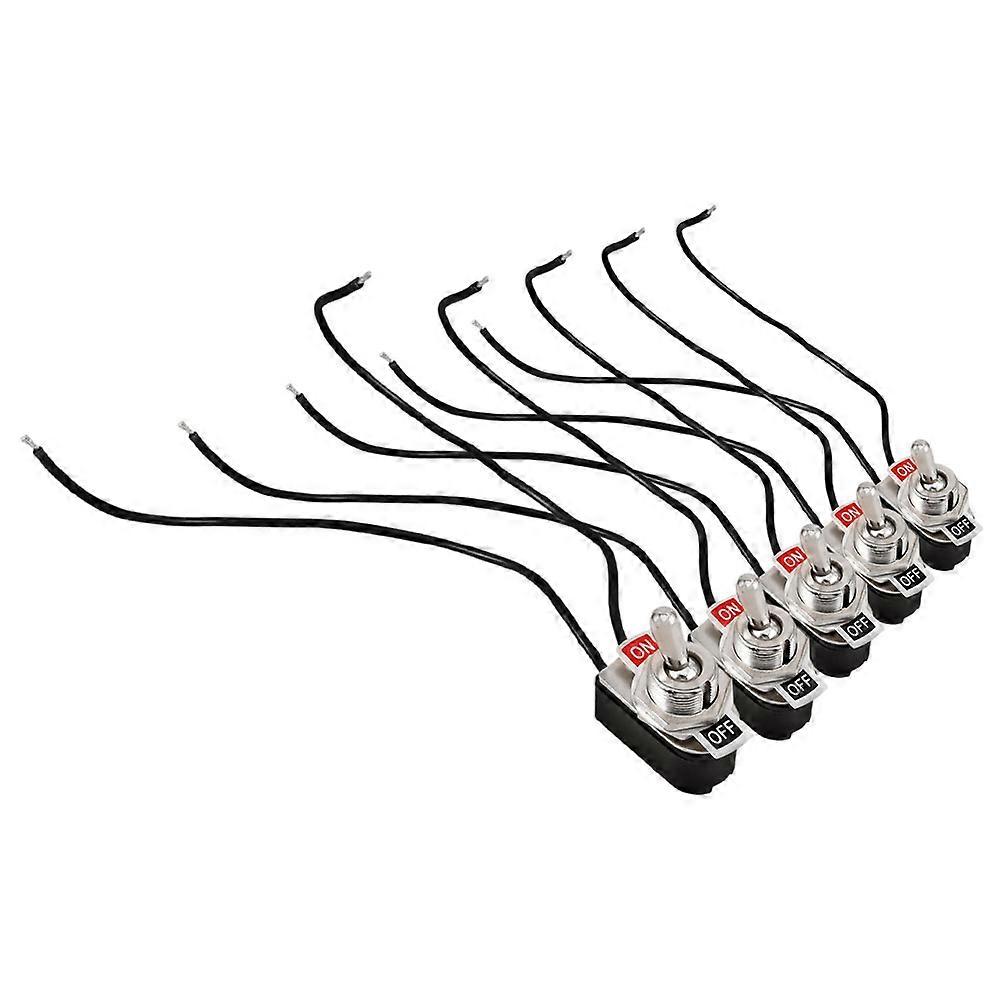 Car Mini Toggle Switch Two Position on Off Automotive Accessories 5Pcs