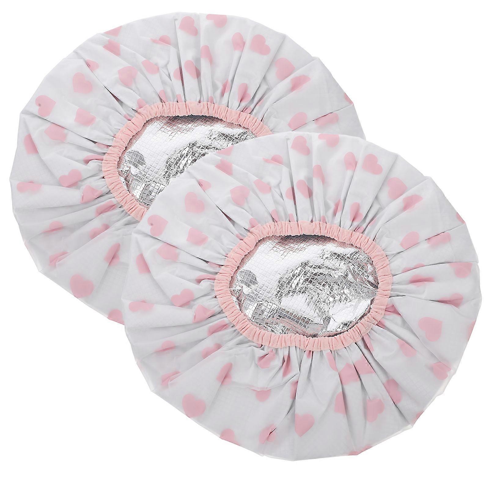 Hair Cap Heating Cap for Deep Conditioning 2Pcs Reusable Shower Caps