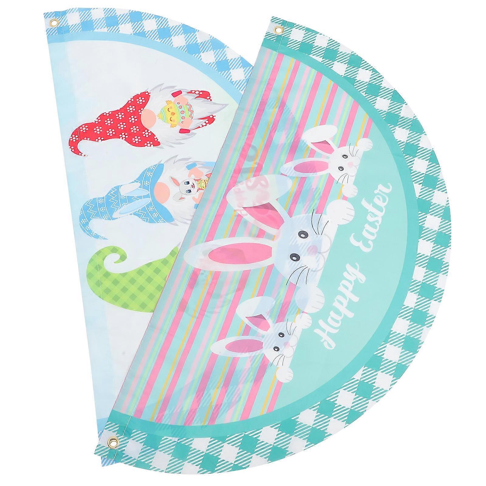 Flag Decoration Easter Garden Flag Porch Yard Screen Printing Technology Durable Polyester 2Pcs