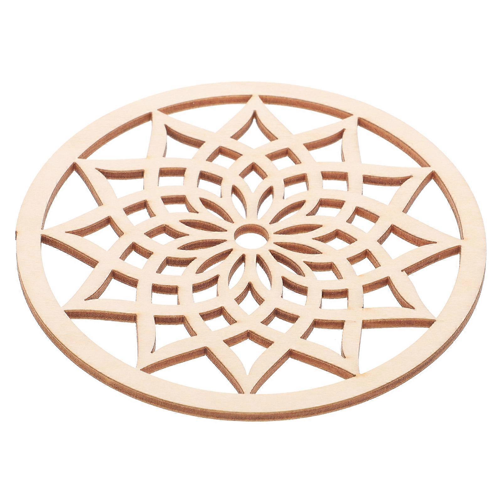 المفارش الخشبية الإبداعية كوستر قابلة لإعادة الاستخدام سماكة كوستر مضاد للحروق حماية تهوية الأثاث 10x10 سم بيج نمط بسيط 1 حزمة