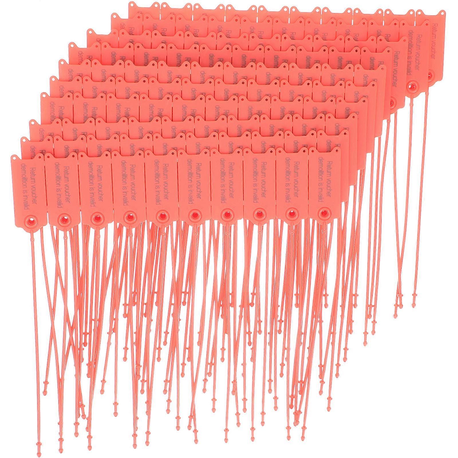 Zip Tie Label Safety Seal Cable Ties Product Label Red 20 00X22 00X0 10cm No Tools Needed 100Pcs
