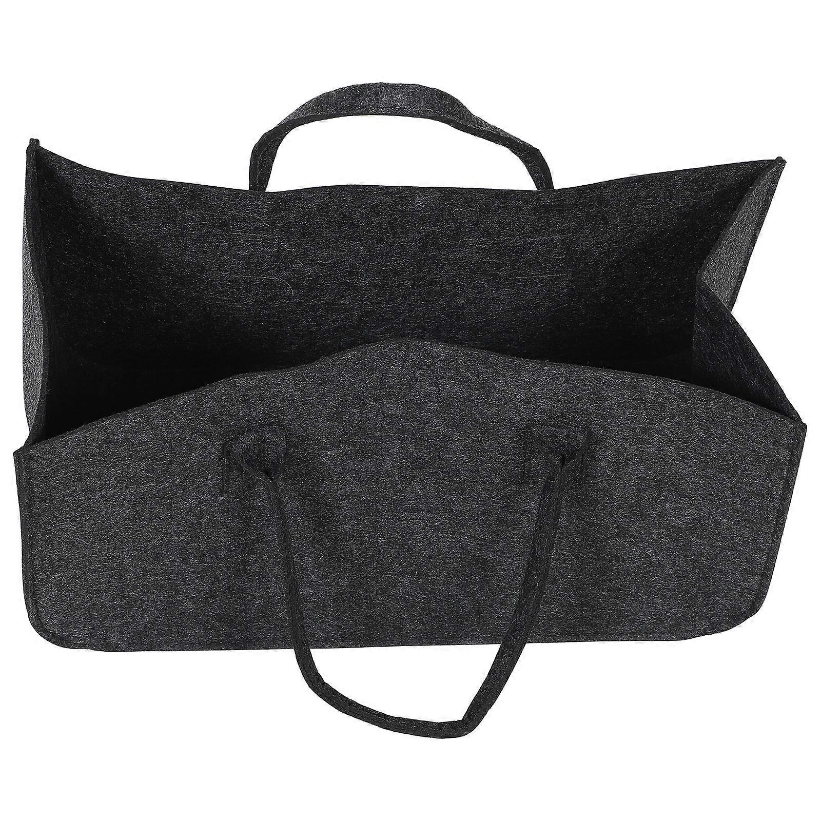 Foldable Felt Tote Bag Large Capacity For Daily Use Rectangular Shape 49.50X25.00X24.50CM 2Pcs