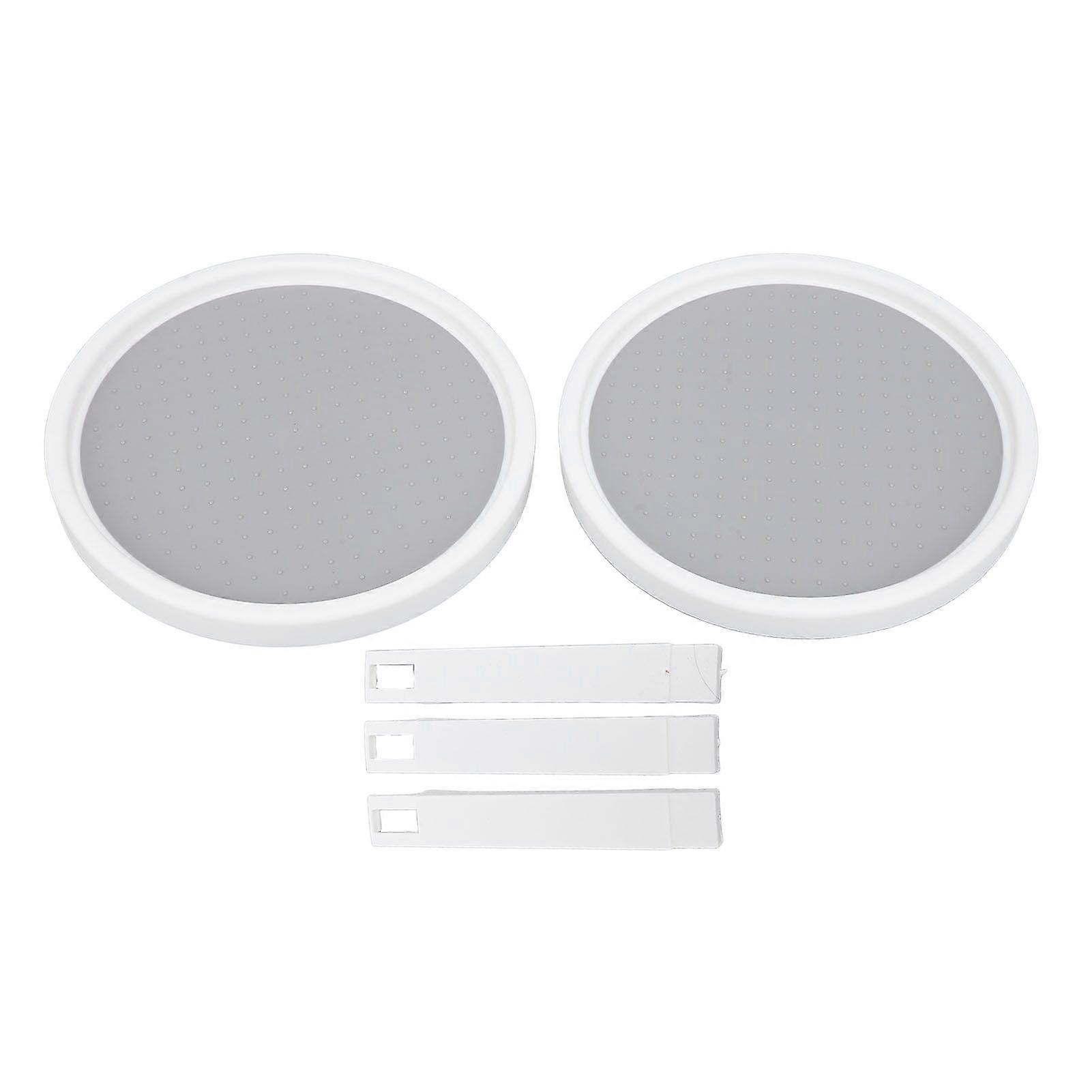 Turntable Spice Organizer Stable Structure Double Layer 25cm Dia 360 Deg Rotating Space Saving Rack Spinner for Kitchen