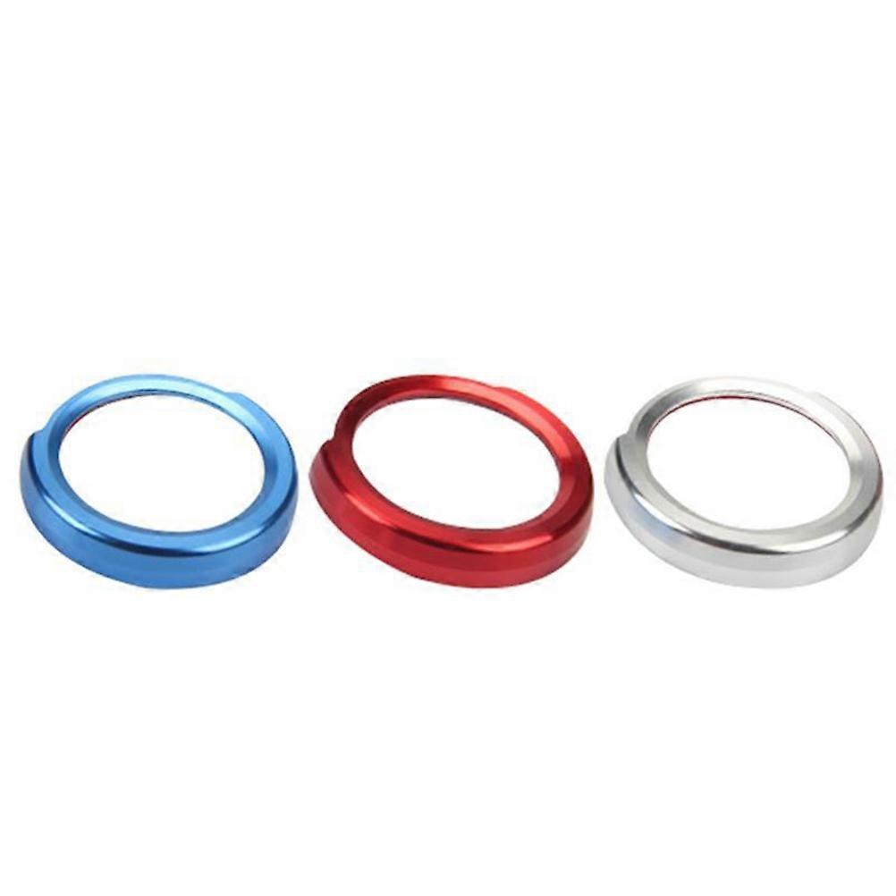 Durable Aluminum Alloy Car Decorative Frame for Start Stop Button 1 2 3 Series Blue