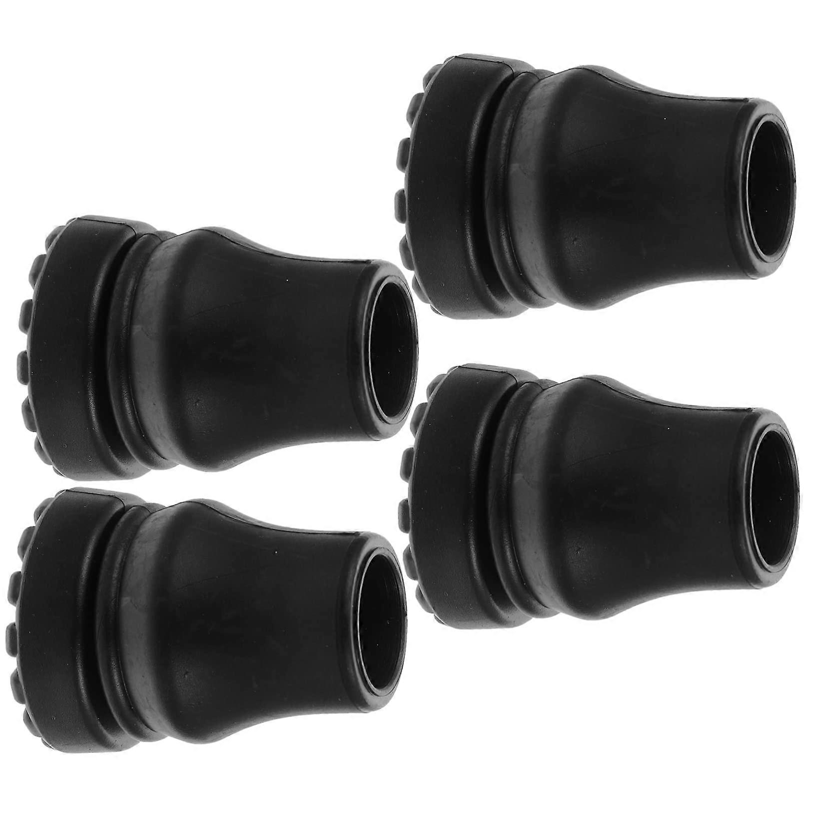 4-Piece Replacement Tips for Walking Sticks Non-Slip Foot Pads for Crutches and Trekking Poles Durable Rubber Design