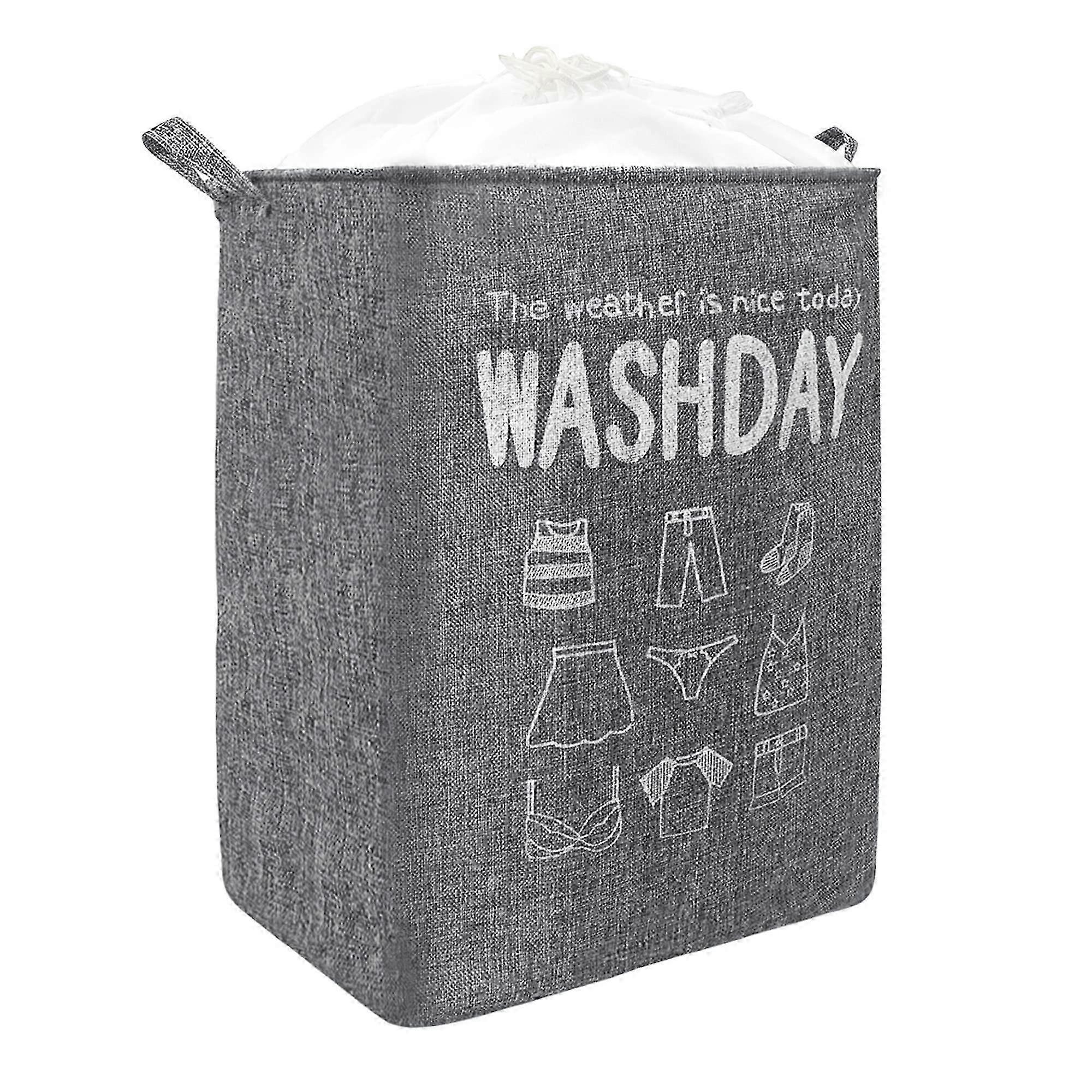 72L Foldable Laundry Hamper with Drawstring Closure - Perfect for UK Bedrooms & Dorms