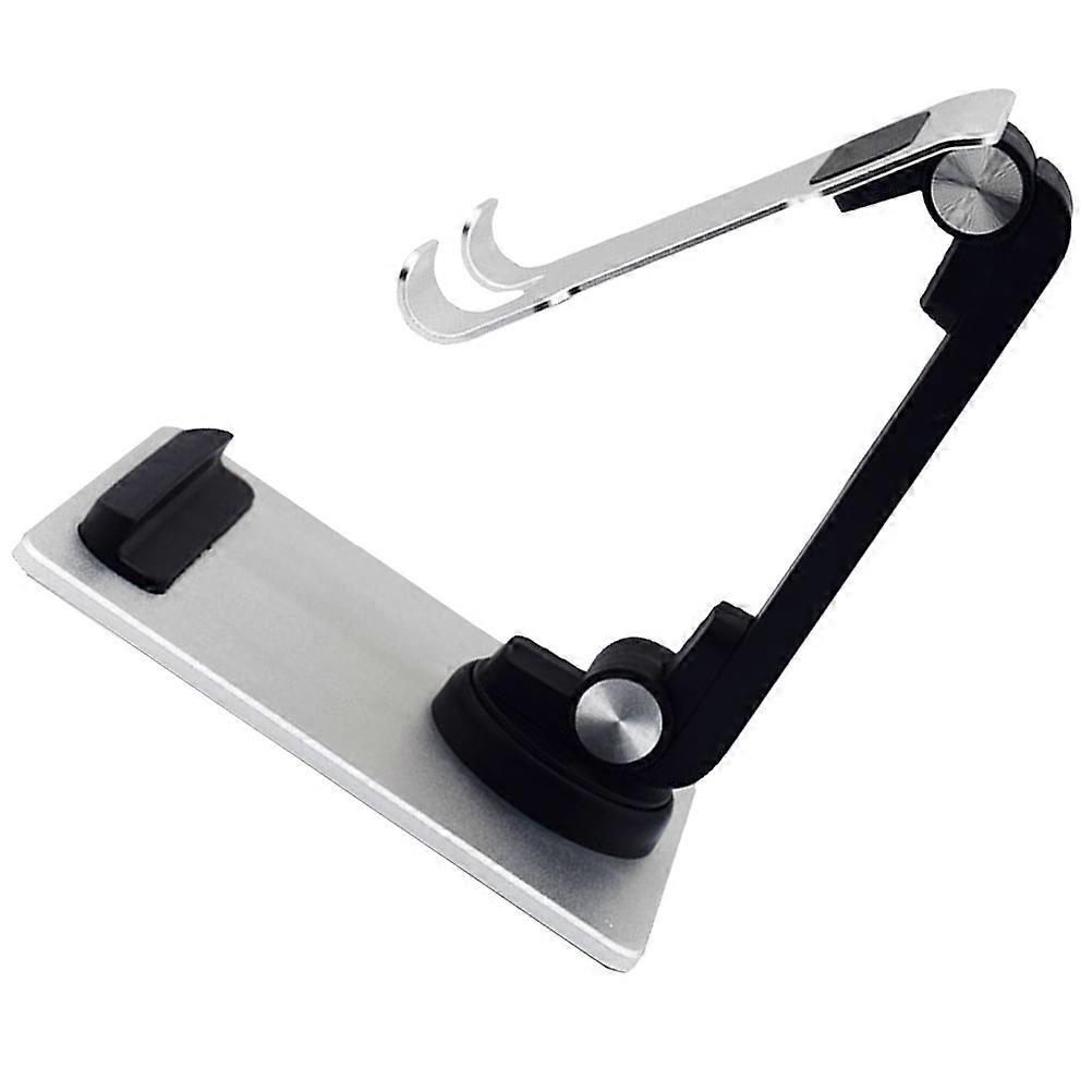 Universal Cell Phone Holder with 360° Rotating Design Foldable for Desk Use Silver Aluminum Alloy