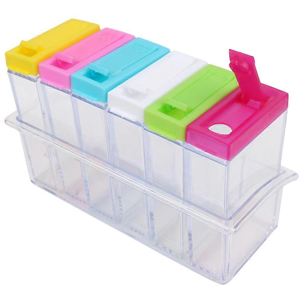 Plastic Spice Jar Clear Bottles Easy Viewing Of Contents Households 1 Set