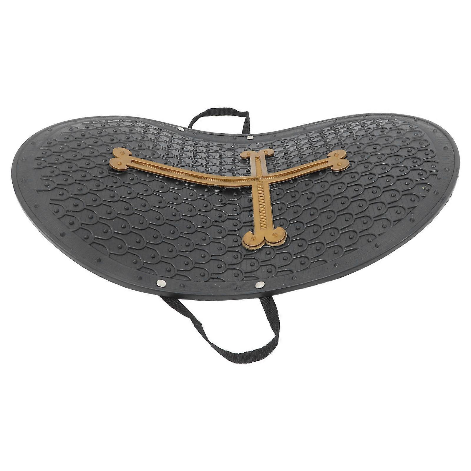 Black Plastic Knight Shield for Decoration Lightweight Durable Ideal for Roleplaying Fun and Birthday Parties 7 inches