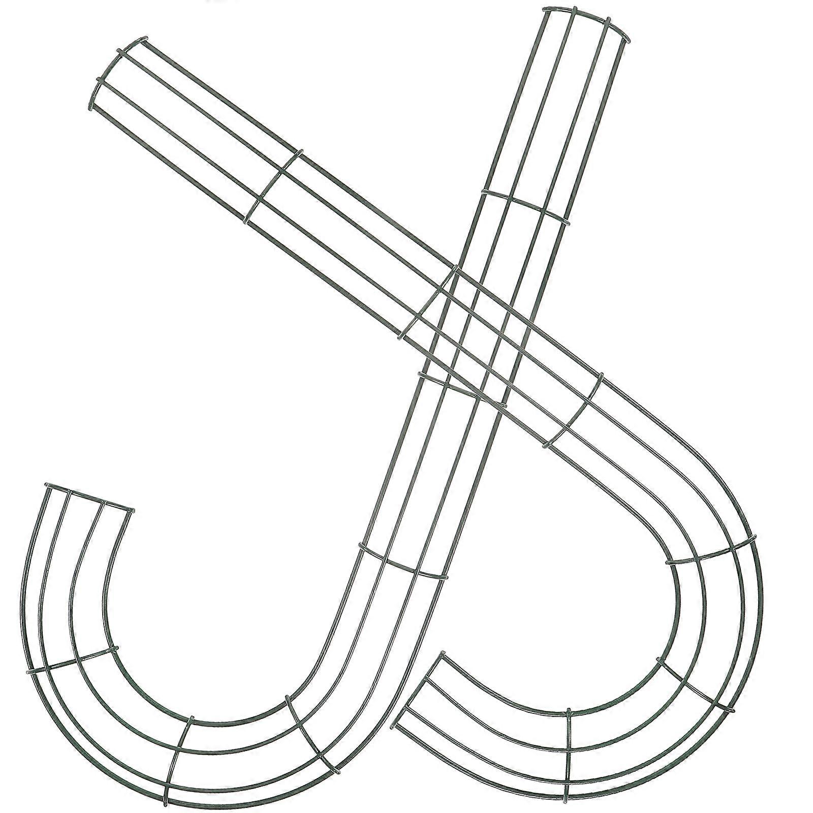 Wreath Metal Frame Wire 2Pcs Designed For Christmas Use 40x19cm With Smooth Surface And Solid Structure For Easy Crafting