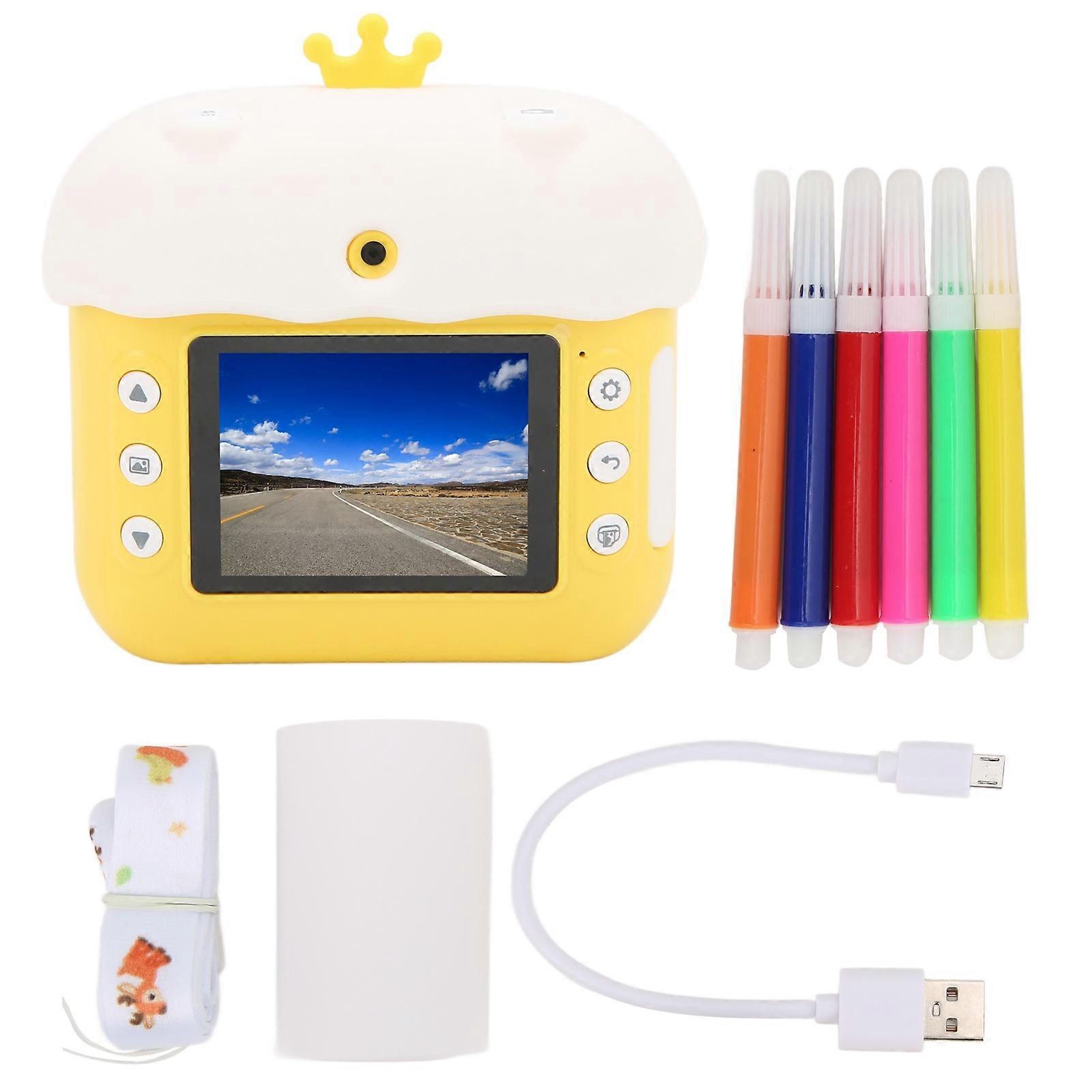 Children Camera Instant Print 12MP 1080P 2.4 Inches IPS Screen Mini Digital Camera Toys
