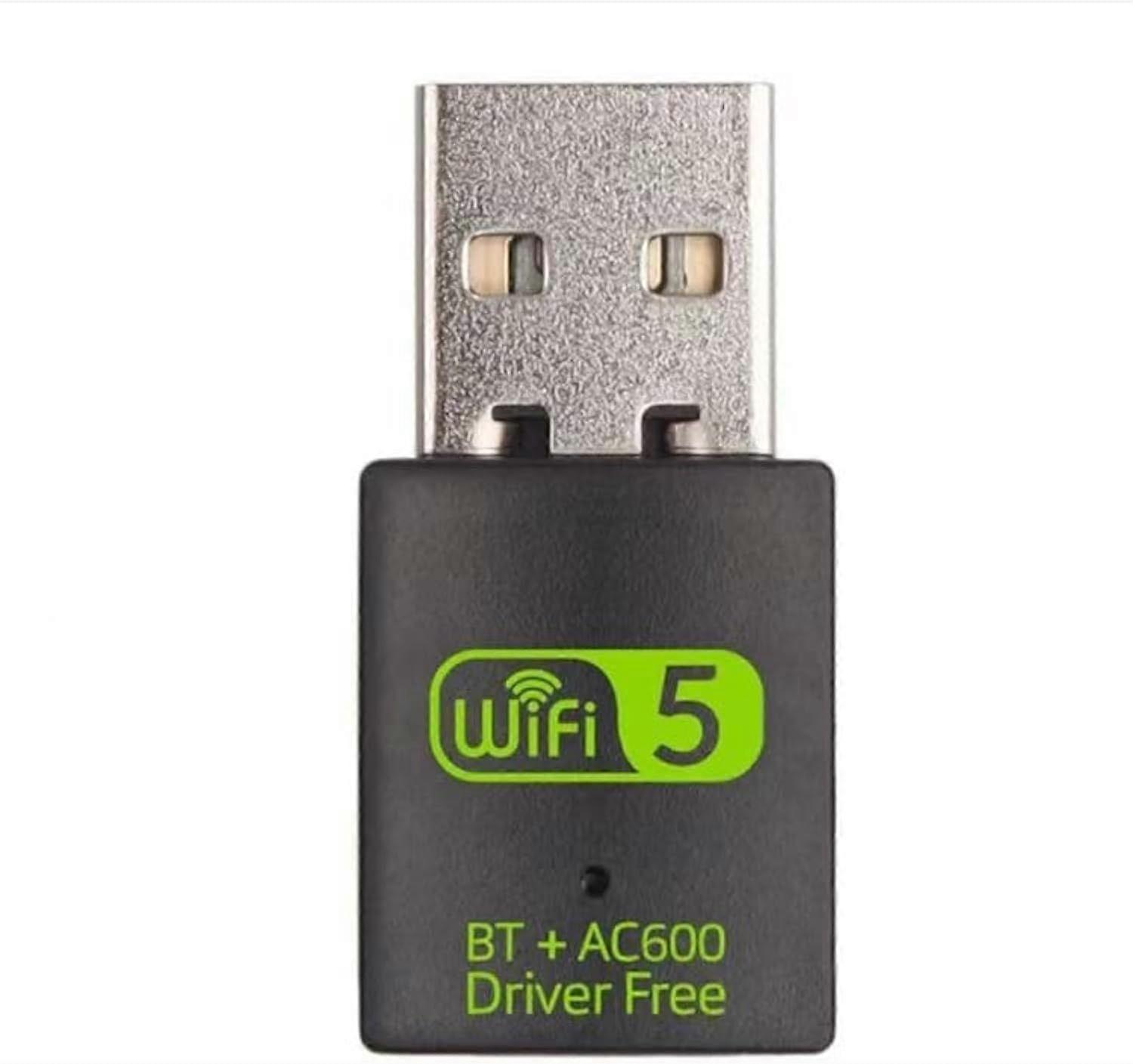 2025 Newest Model USB WiFi Adapter, 600Mbps USB WiFi Bluetooth, Dual Band 5G/2.4G Wireless