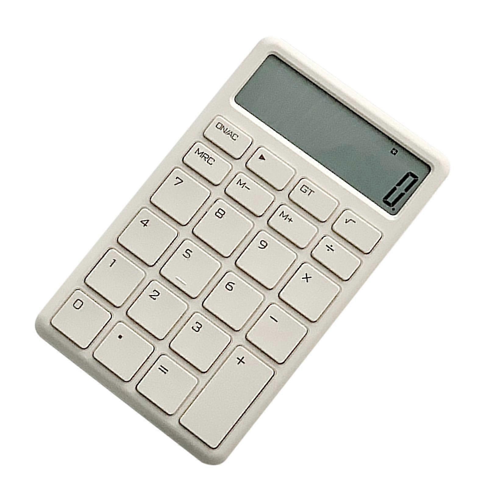 2025 Mini Calculator Quiet LCD Display Prevent Slip Portable Small Calculator for Office Store Home White