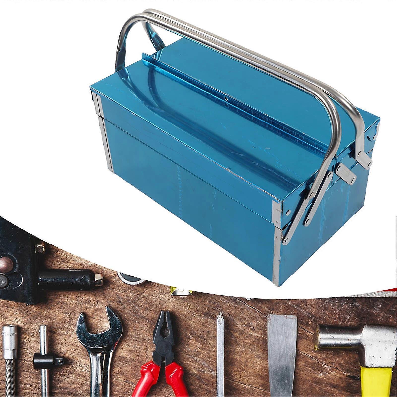 2 Layer 3 Tray Tool Storage Box Stainless Steel Cantilever Toolbox Folding Accessory Suitcase 350 Type 