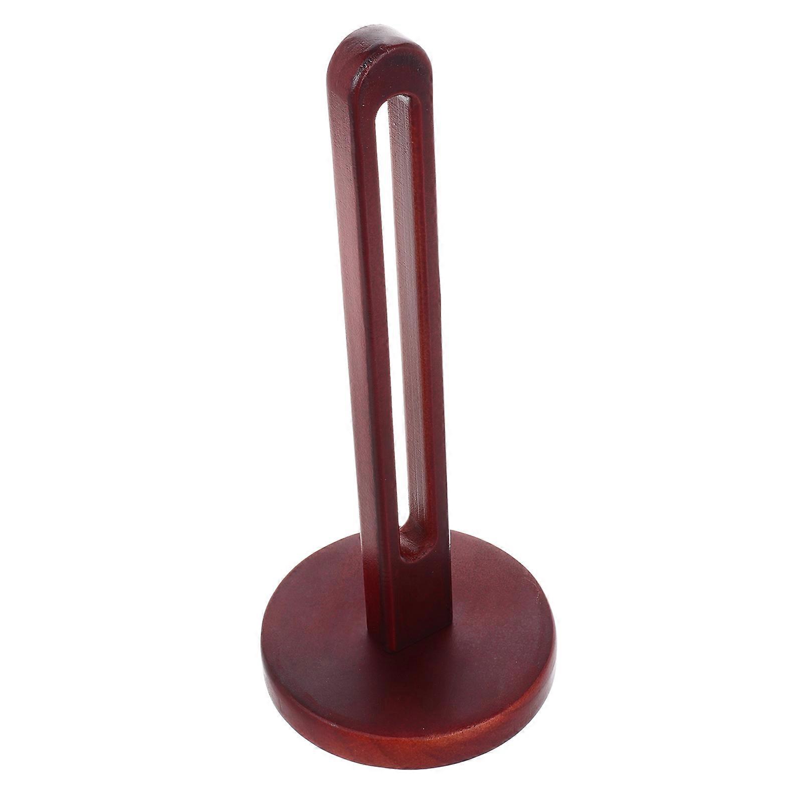 حامل مناشف ورقية للوقوف ملحق مطبخ خشبي بني غامق 31.00X13.00X13.00 سم يحمل مناشف ورقية تصميم بسيط 1 مجموعة