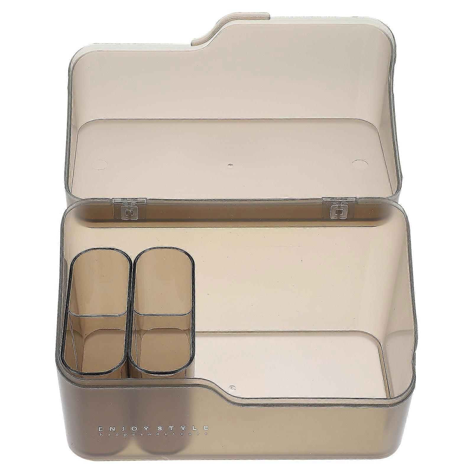 Makeup Storage Box Classified Storage Case For Women In Bedroom Black Rectangular 1 Set