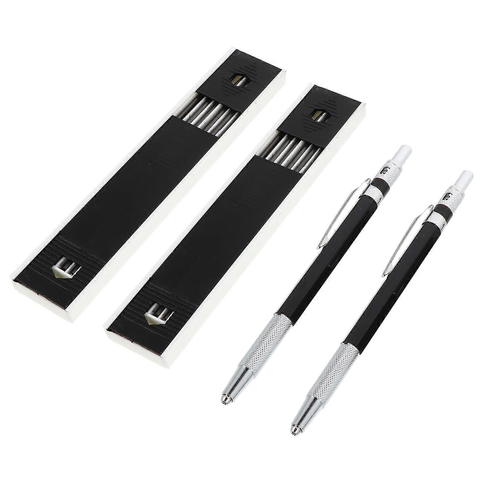 Back to School 2 Sets Mechanical Pencil Automatic Lead Pencil for Carpenters Drawing and Marking