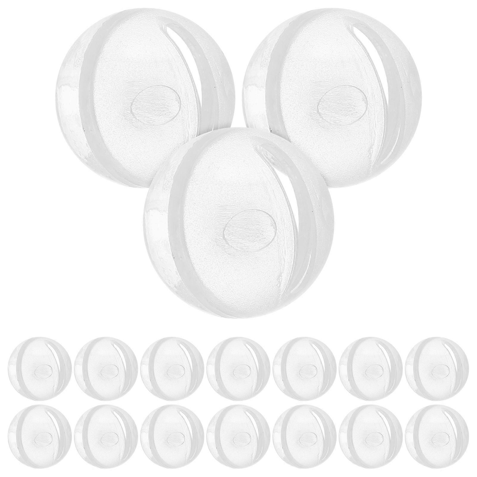30pcs Clear Ringing Play Rattle Inserts for Doll Crafts Safe Plastic DIY Accessories for Auditory & Visual Development