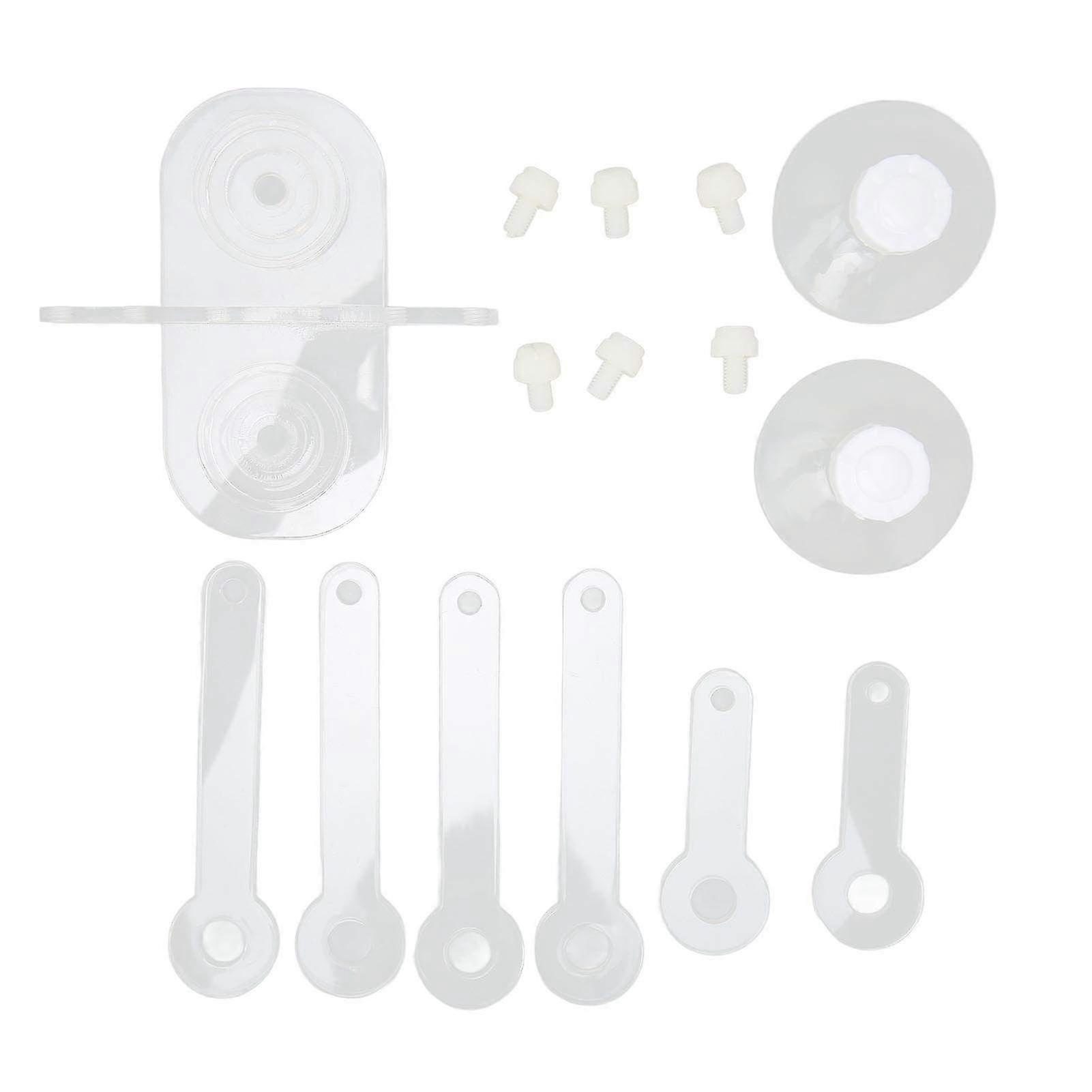 Coral Frag Holder Shelf for Aquariums - Clear Acrylic Fan-Shaped Design with 6 Holes & 180 Degree Claw for Coral Display