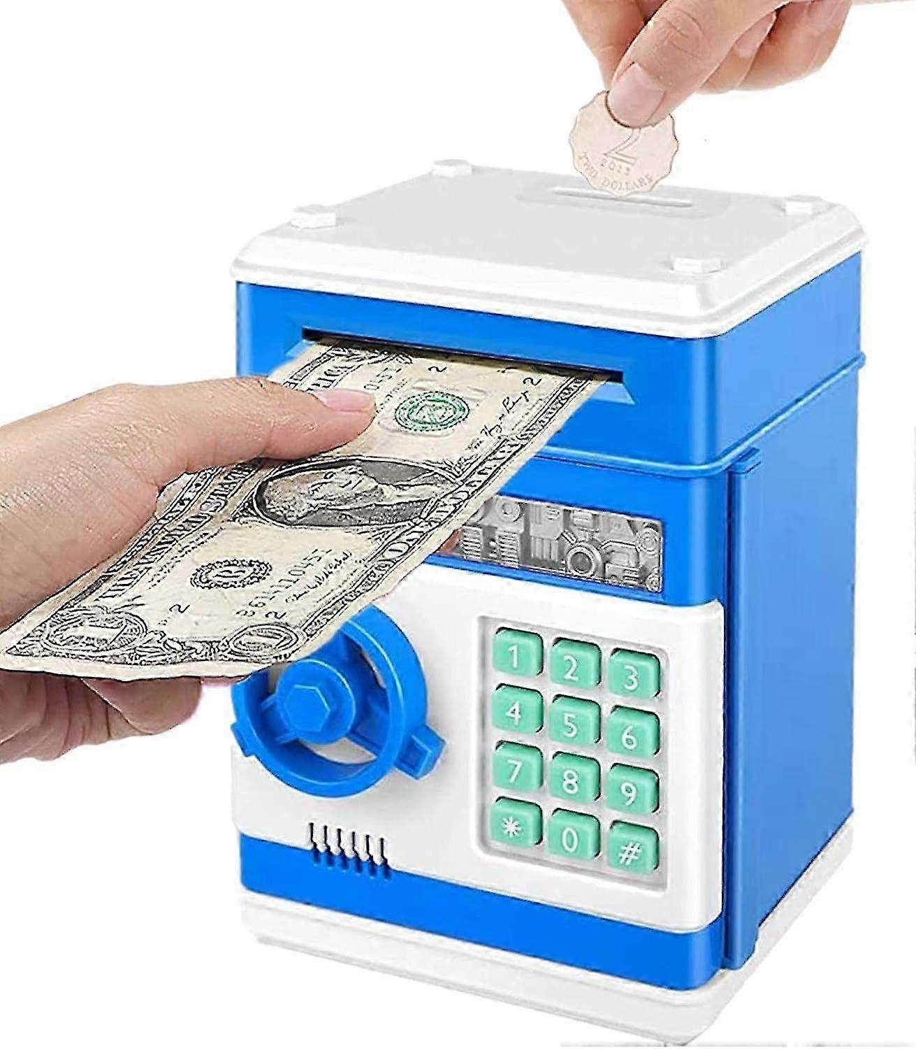 Electronic Piggy Bank with Auto Scroll Paper Money & Password Feature - Fun Coin Savings Box for Kids & Perfect Gift for Boys & Girls (Pink)
