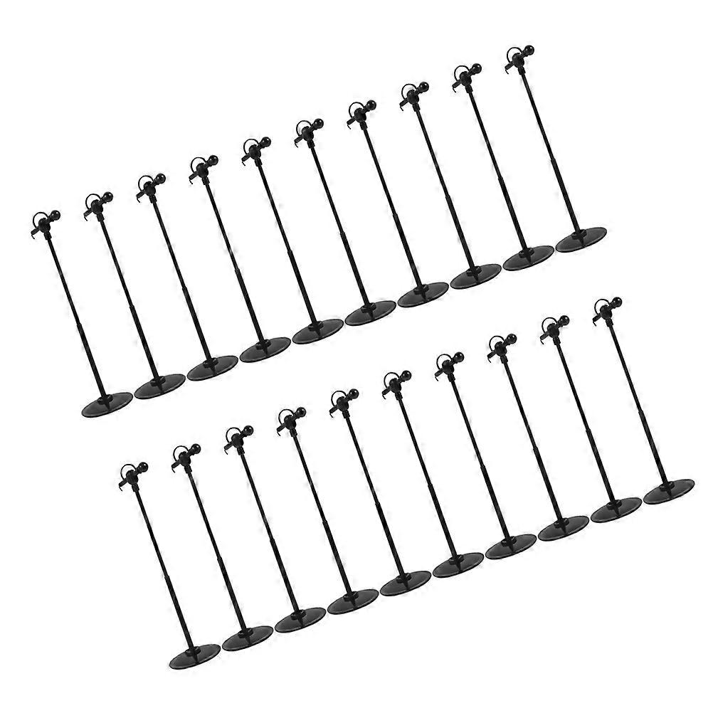 20pcs Mini Microphone Props for Dollhouse, Plastic Retro Fake Mic Models with Realistic Details, Compact for Role Play Photography and Decorative