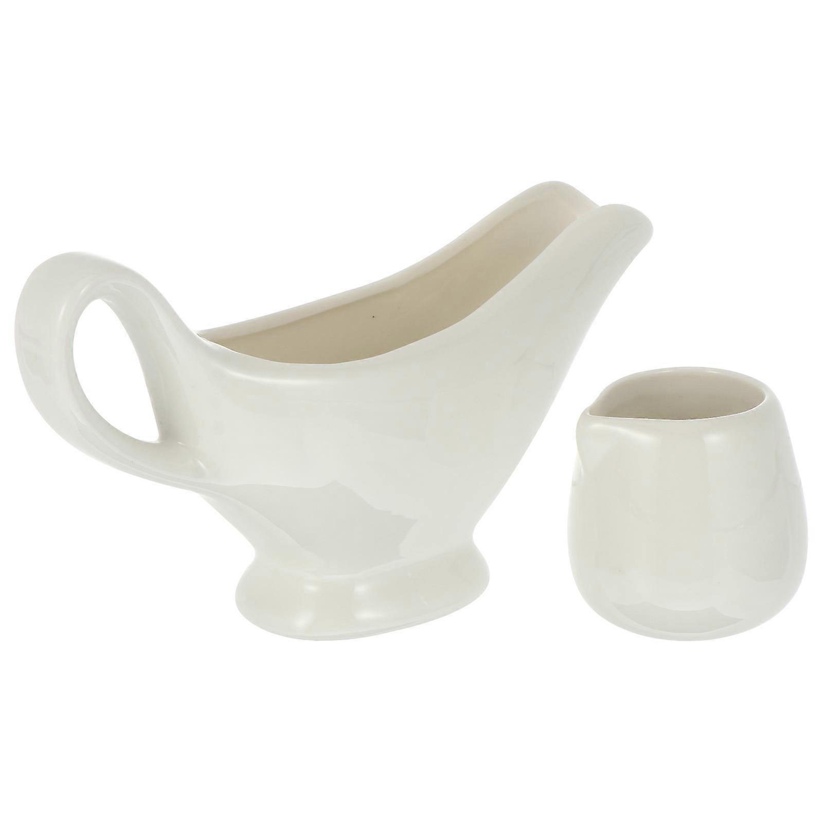 Ceramic Sauce Cups Set For Kitchen Use Ideal For Serving Hot And Cold Gravies In Simple And Elegant Design Available In White Color 2 Pcs