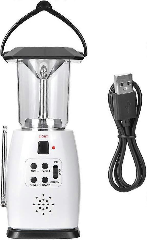 Emergenza solare manovella radio solare FM radio LED torcia elettrica caricatore del telefono