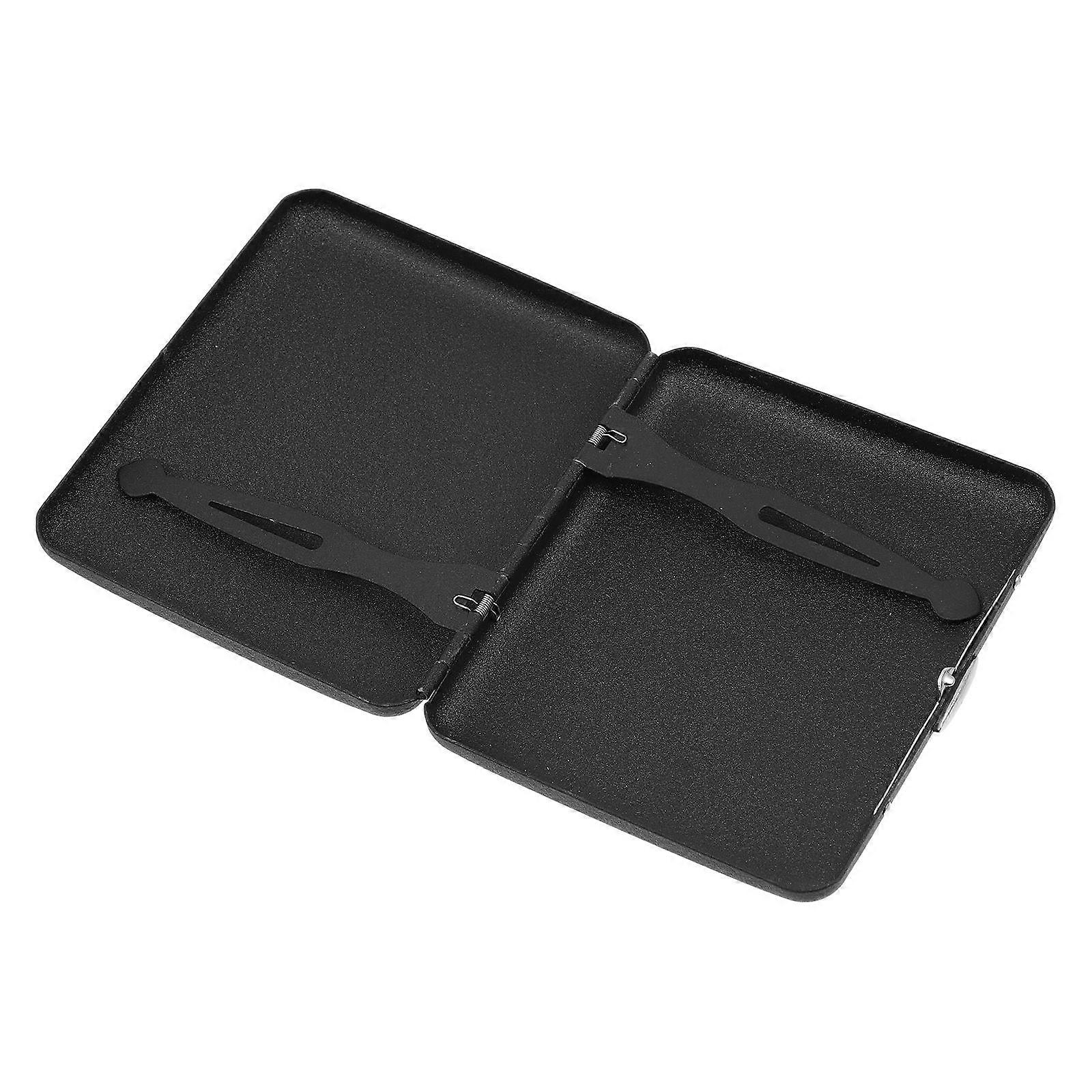 Durable Portable Metal Case with Buckle Closure, Vintage Style Smoking Container for Easy Carrying
