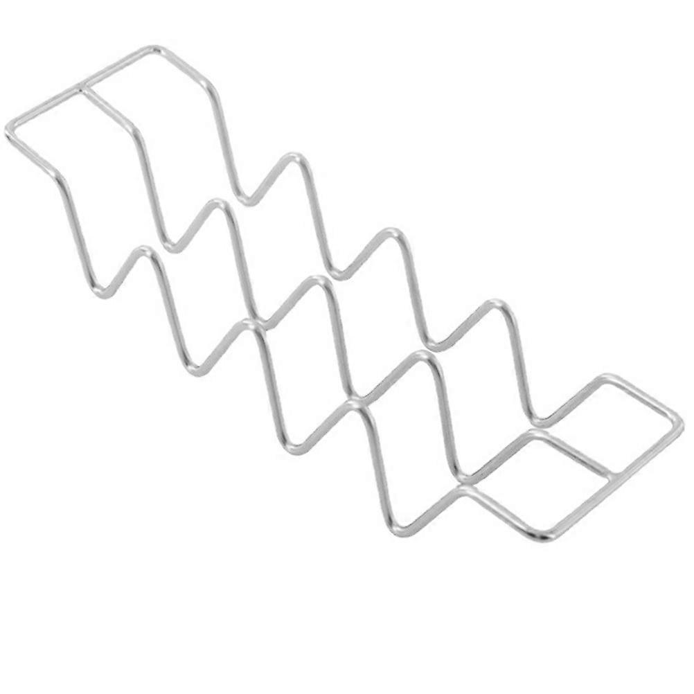 Stainless Steel Taco Holder for Home Use Silver Color Easy Storage Compact Size