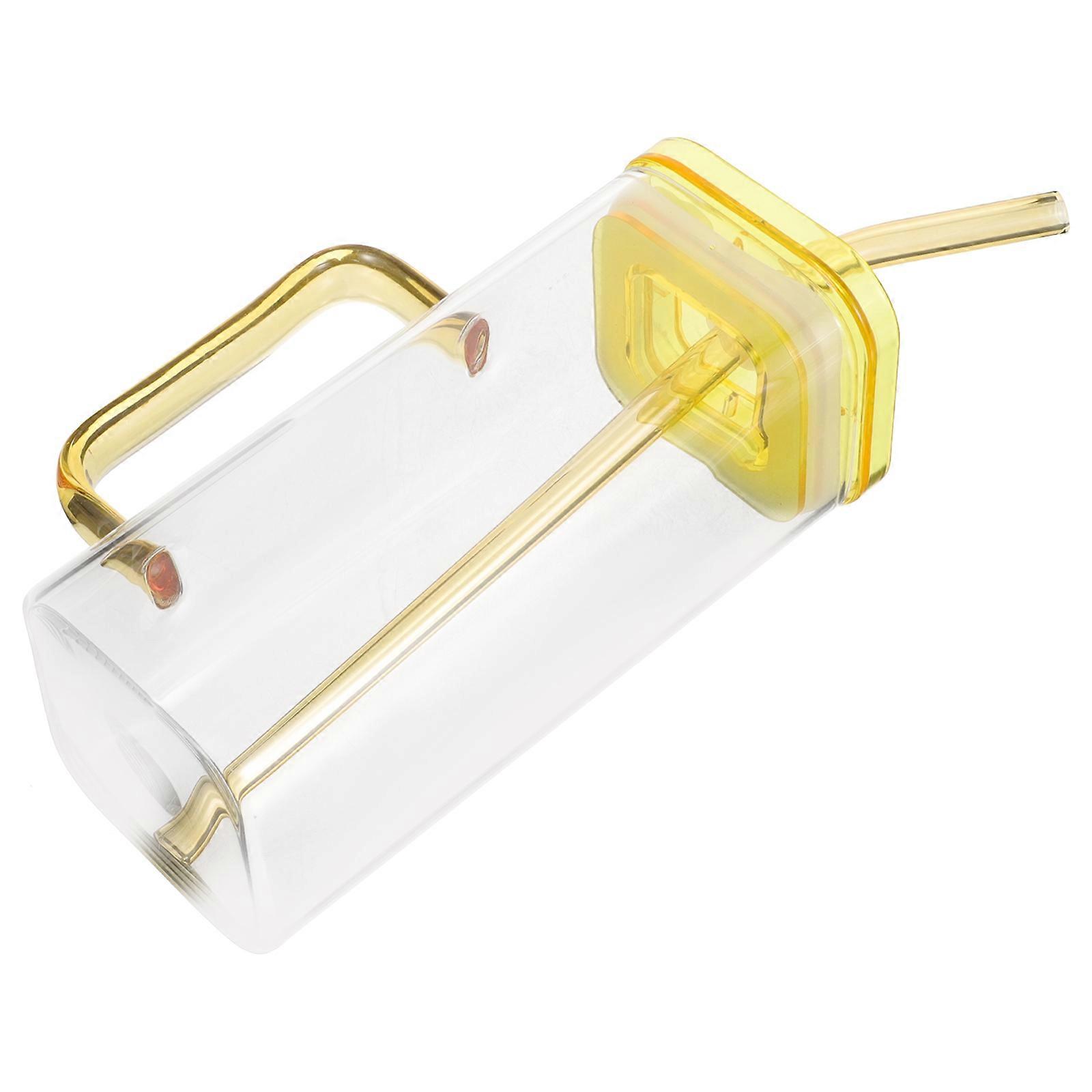 Glass Cup for Cold or Hot Drinks with Silicone Handle Transparent Design for Daily Use 4.5 inch x 4.5 inch
