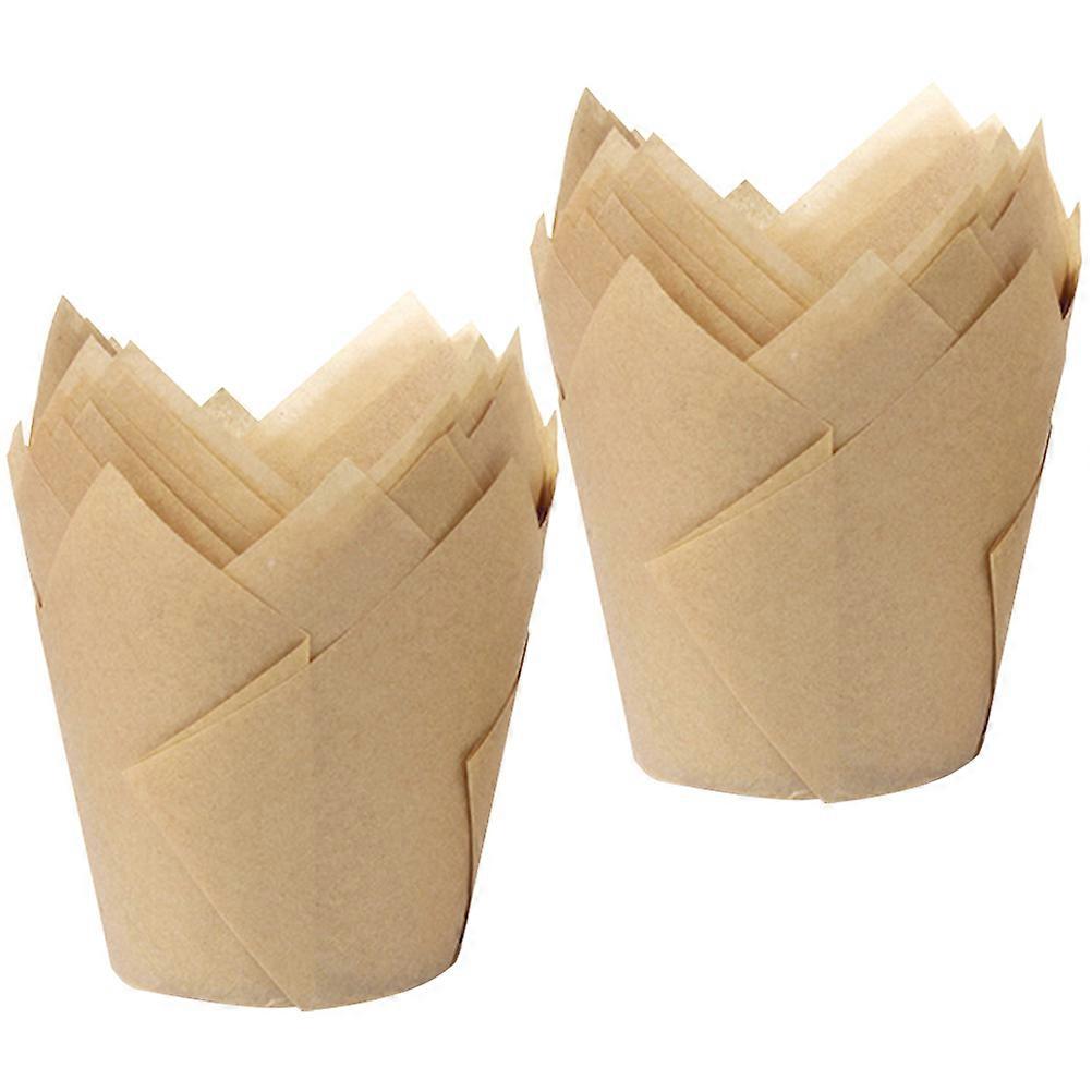 Non-stick Baking Cups 100Pcs Food Grade Greaseproof Paper Ideal for Graduation Parties and Holiday Festivities with Simple Appearance