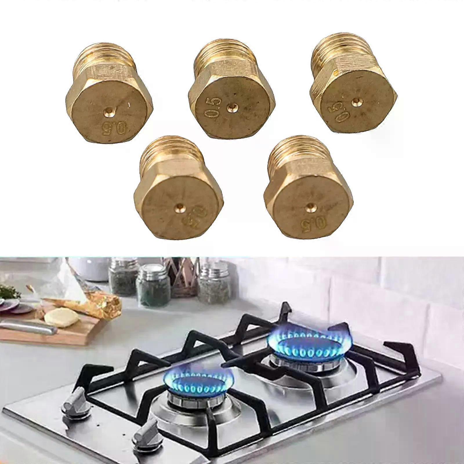 5pcs Gas Jet Set Burner Gas Hob Conversion Kit Nozzles Propane Injector For Power Tool Accessories Home Improvement