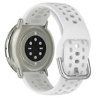 Für Huami Amazfit Active 2 Square (A2434) Uhrenarmband Löcher Design Atmungsaktives SilikonarmbandWeißWeiß SZRH A-YH